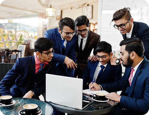 Diverse team meeting